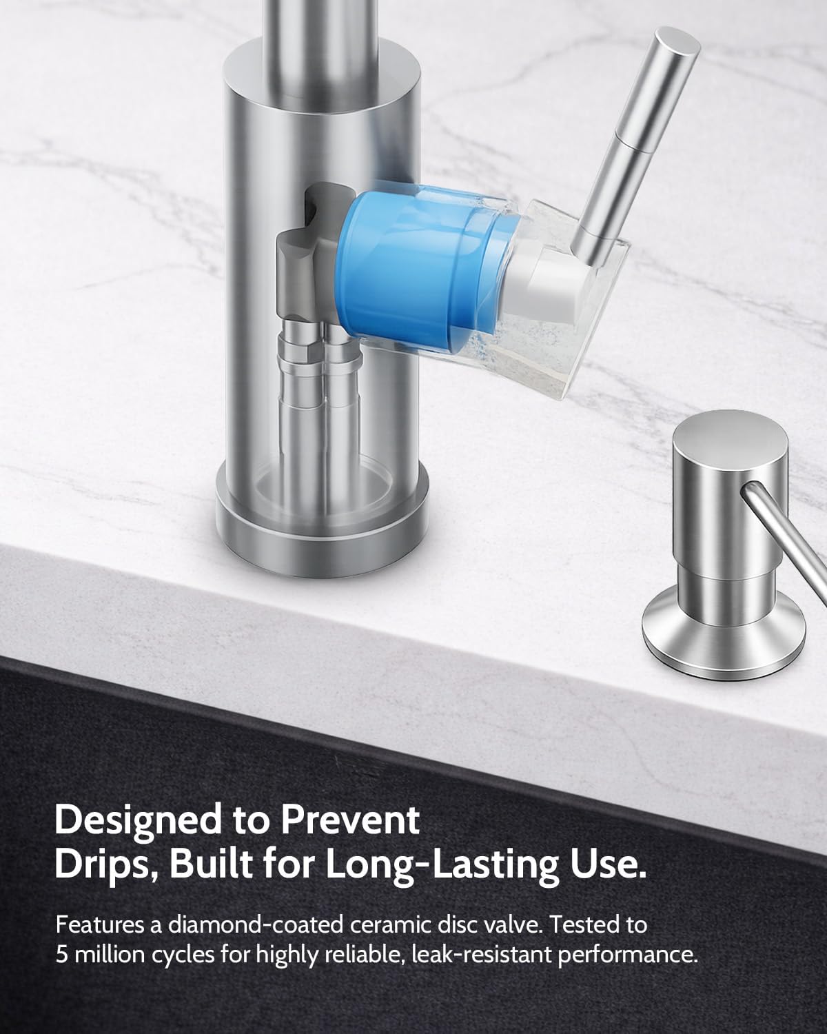 Detalle 1 de LUFEIDRA Kitchen Faucet, Brushed Nickel