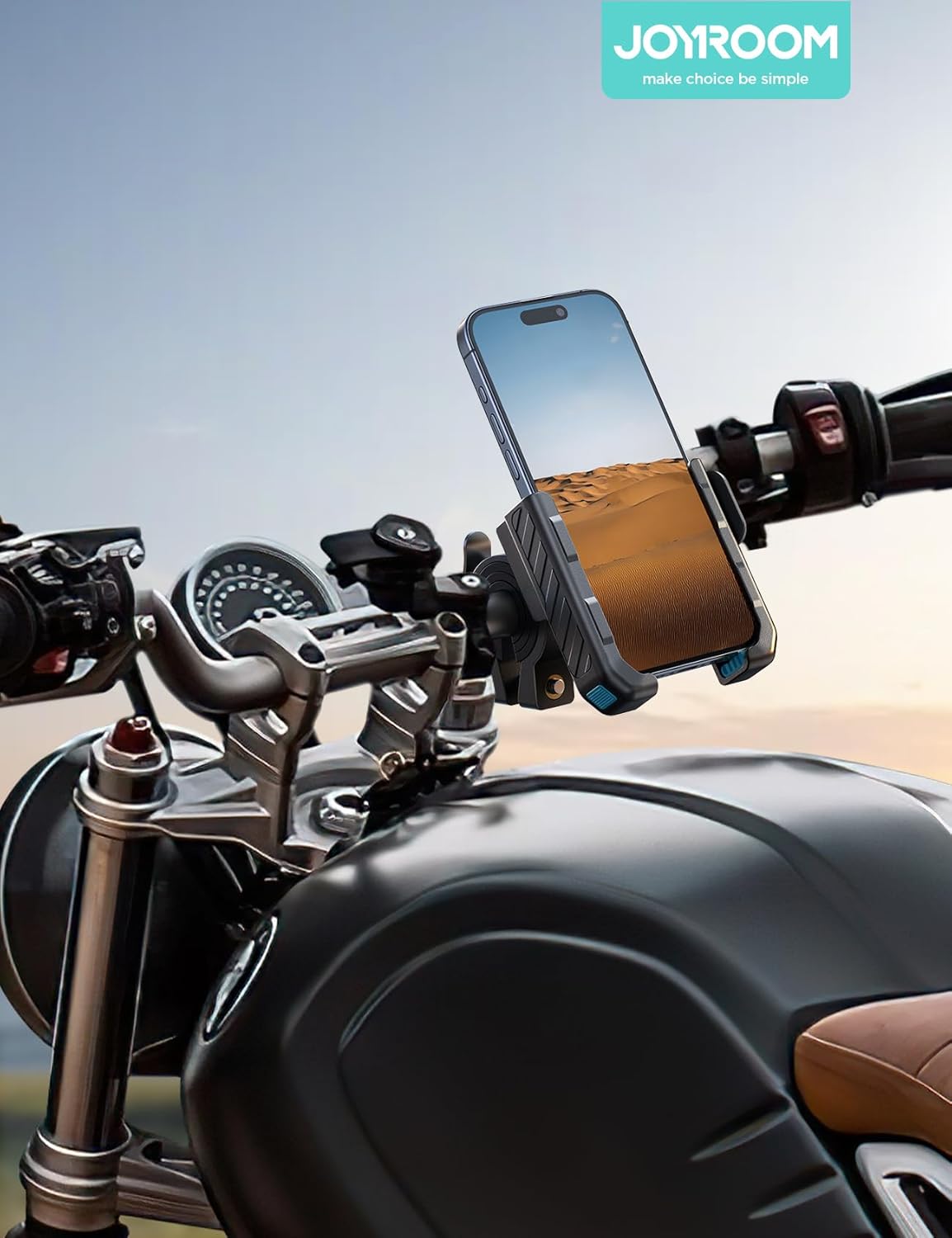 Thumbnail 6 de JOYROOM 2026 porta cellulare moto con supporto bici antiscivolo e antivibrante, rilascio rapido, universale 4,7–7,0”