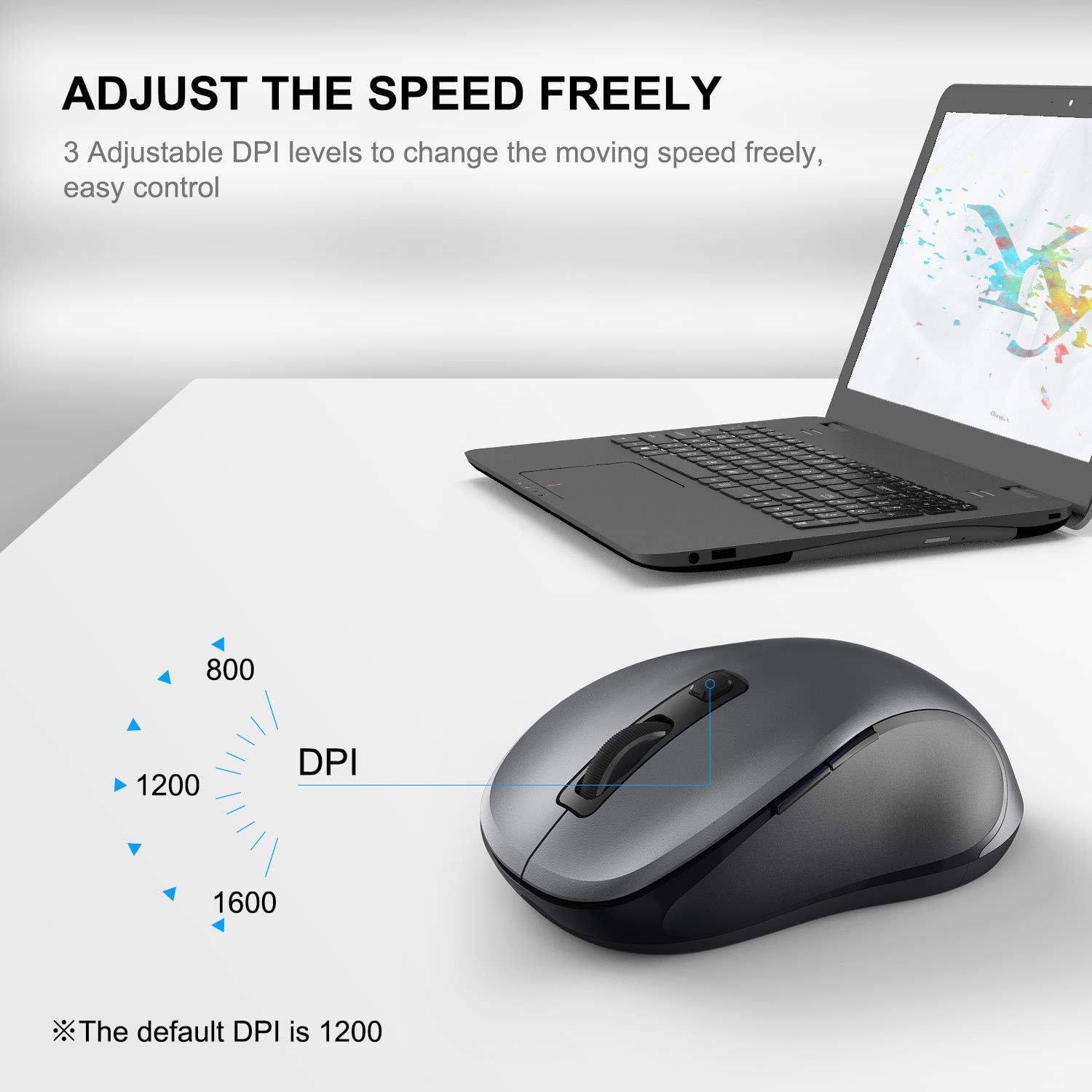 Detalle 2 de WisFox 2.4G Wireless Mouse 1600 DPI
