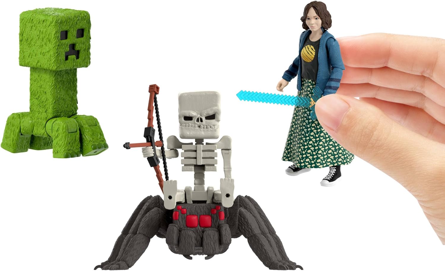 Thumbnail 4 de Coffret Mattel Minecraft « Rencontres à la Surface » avec 4 figurines articulées et 3 accessoires (JFR70)