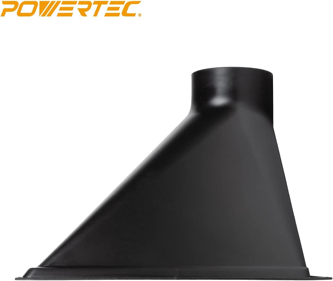 Detalle de POWERTEC 70122 集じん用ビッグダストフード、100mm径ホース対応のABS製アダプター