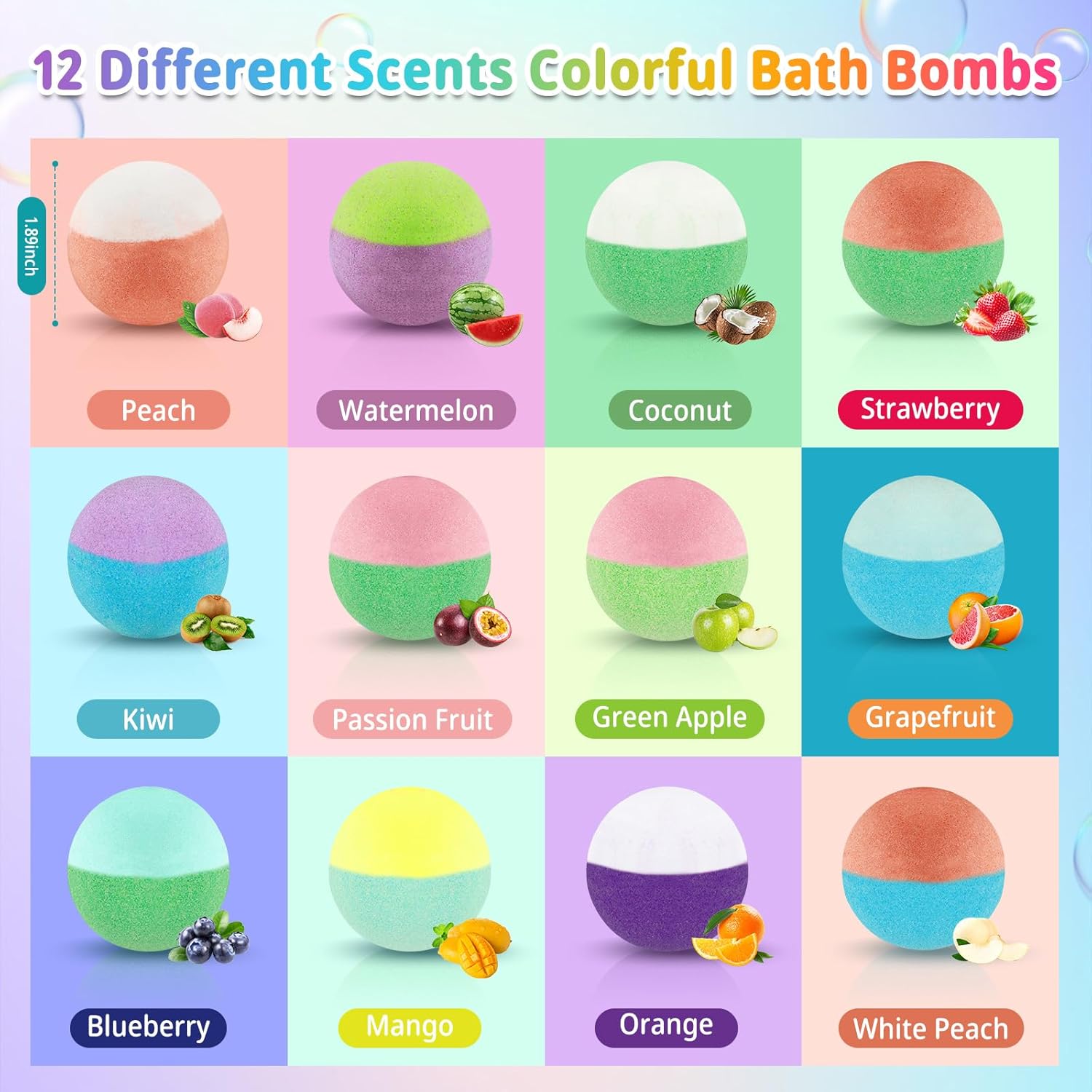 Detalle 2 de Bath Bombs for Kids with Surprise Inside – 24 Pack Gift Set (Toys Inside)