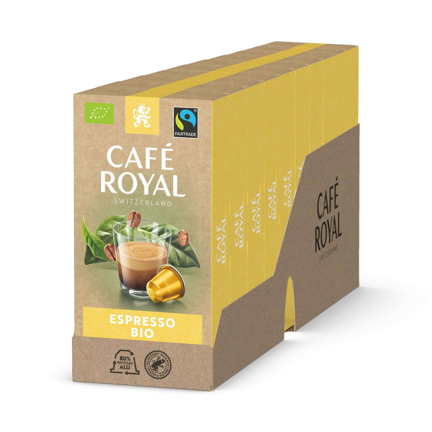Thumbnail 4 de Café Royal Lungo Forte – Nespresso-kompatible Kaffeekapseln, 100 Kapseln, 100% Arabica, dunkle Röstung, Intensität 8/12