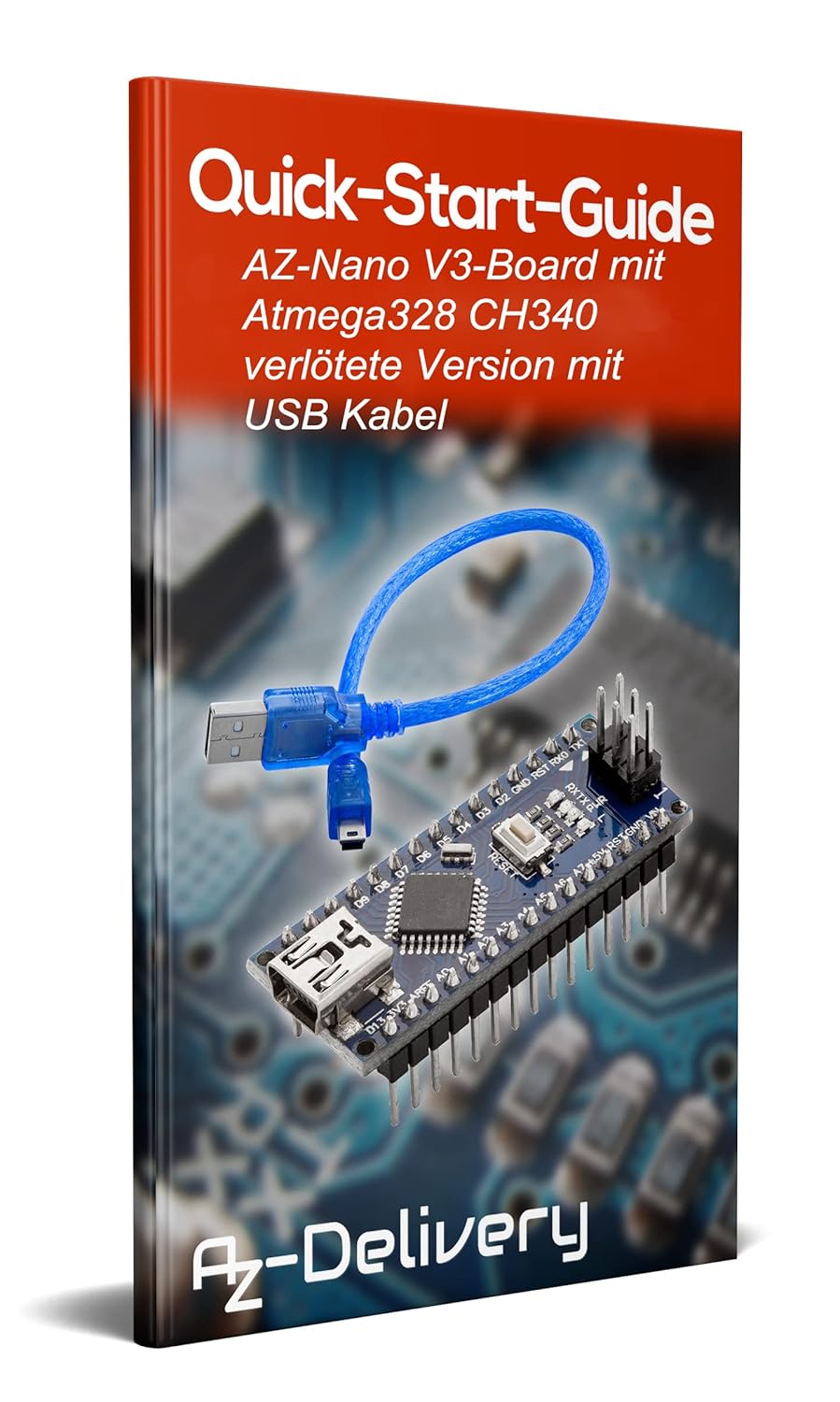 Detalle 2 de AZDelivery Nano V3.0 CH340 (versione migliorata) compatibile con Arduino Nano V3