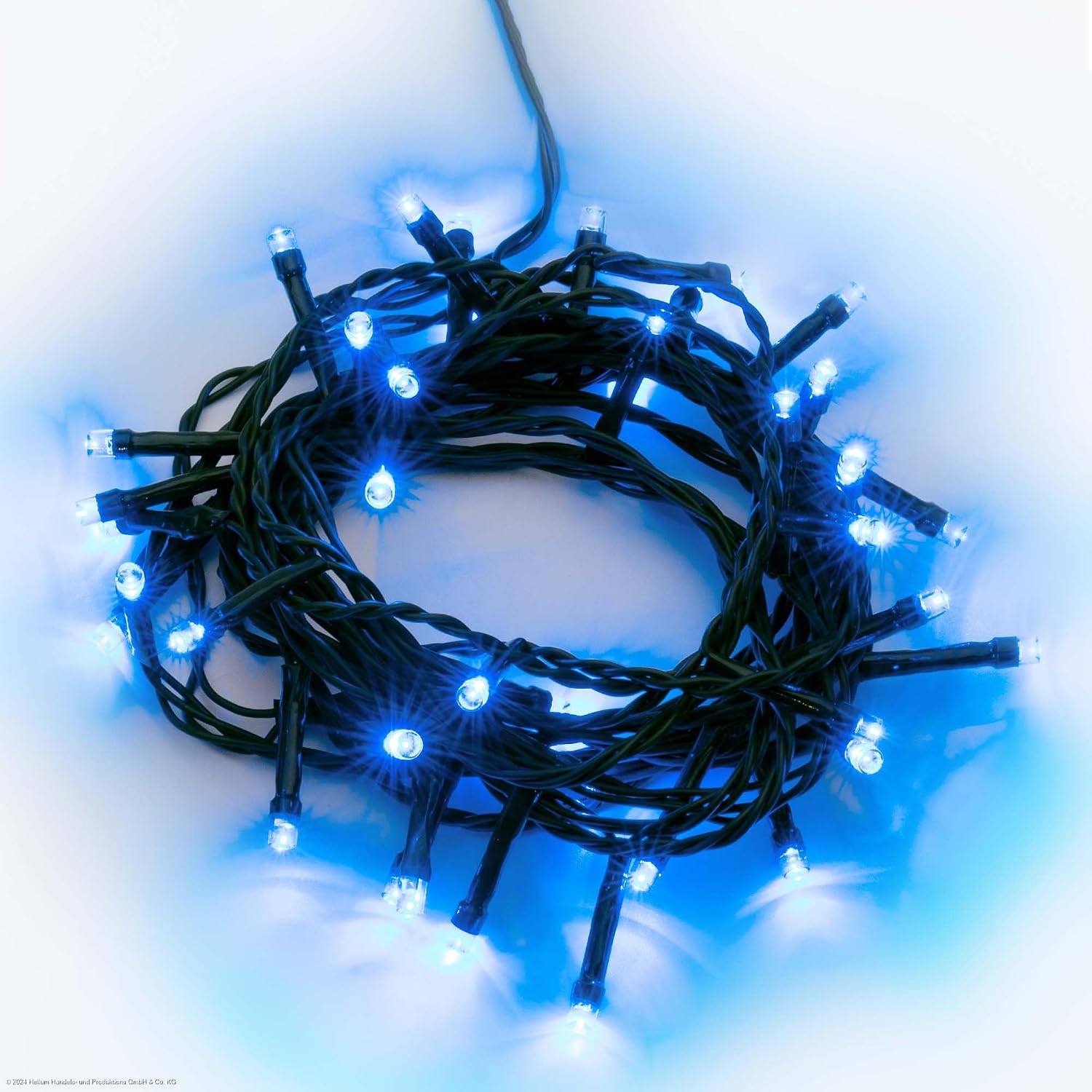 Detalle de Hellum luci fiabesche blu da esterno, 80 LED con timer e spina esterna – 7,9 m
