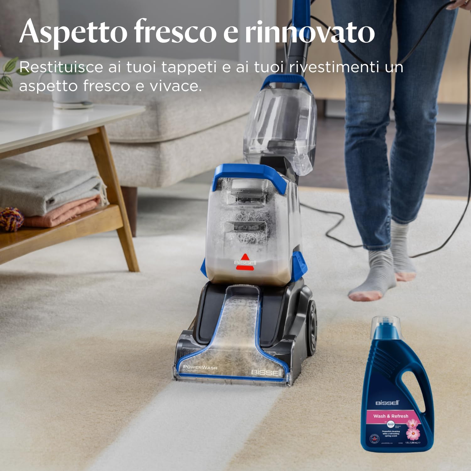 Thumbnail 2 de BISSELL Wash & Refresh con Febreze Blossom & Breeze 1,5 L – Detergente per tappeti per uso verticale