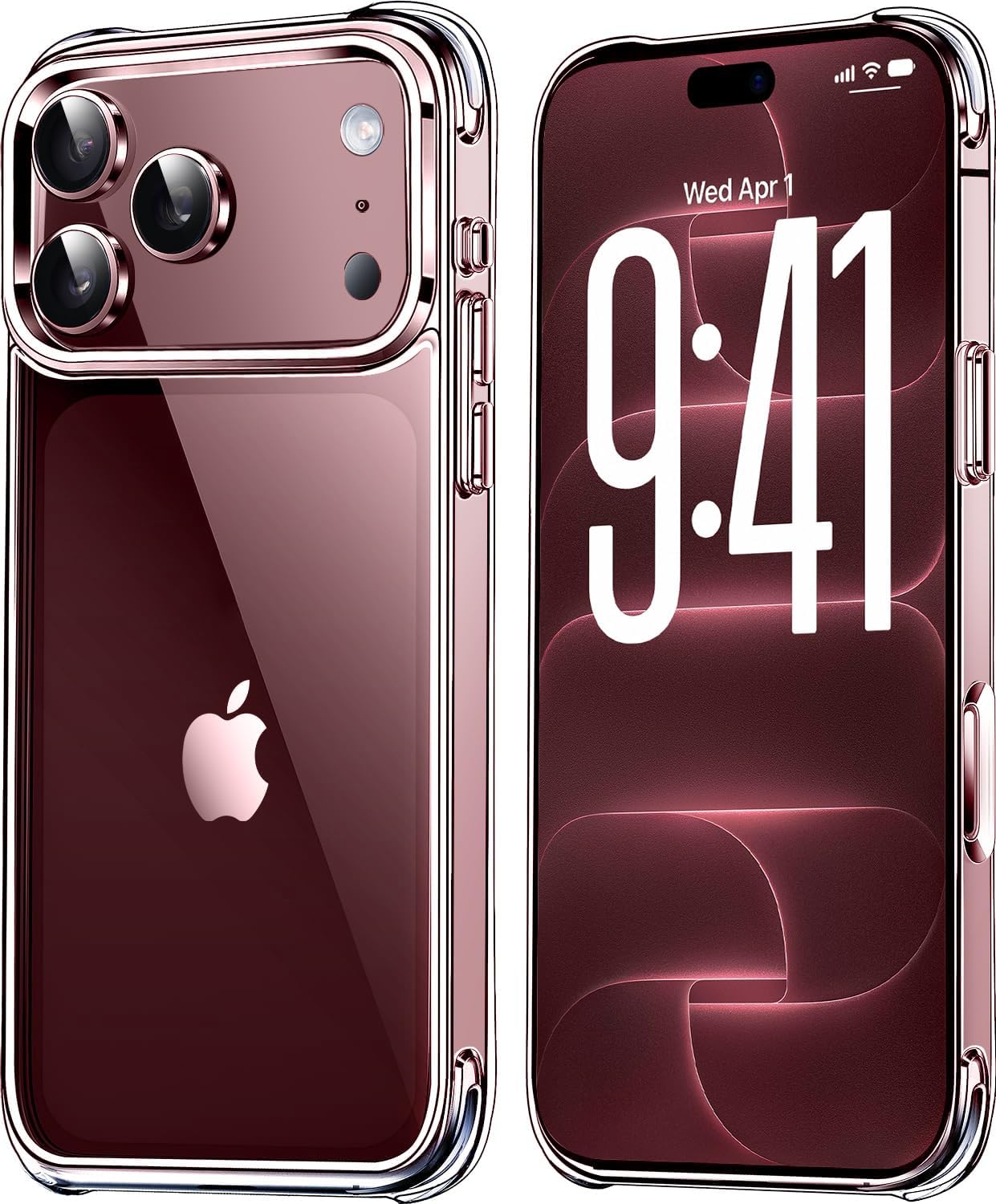 Detalle de Mkeke K28-18PM Clear iPhone 18 Pro Max Case with Anti-Yellowing Protection