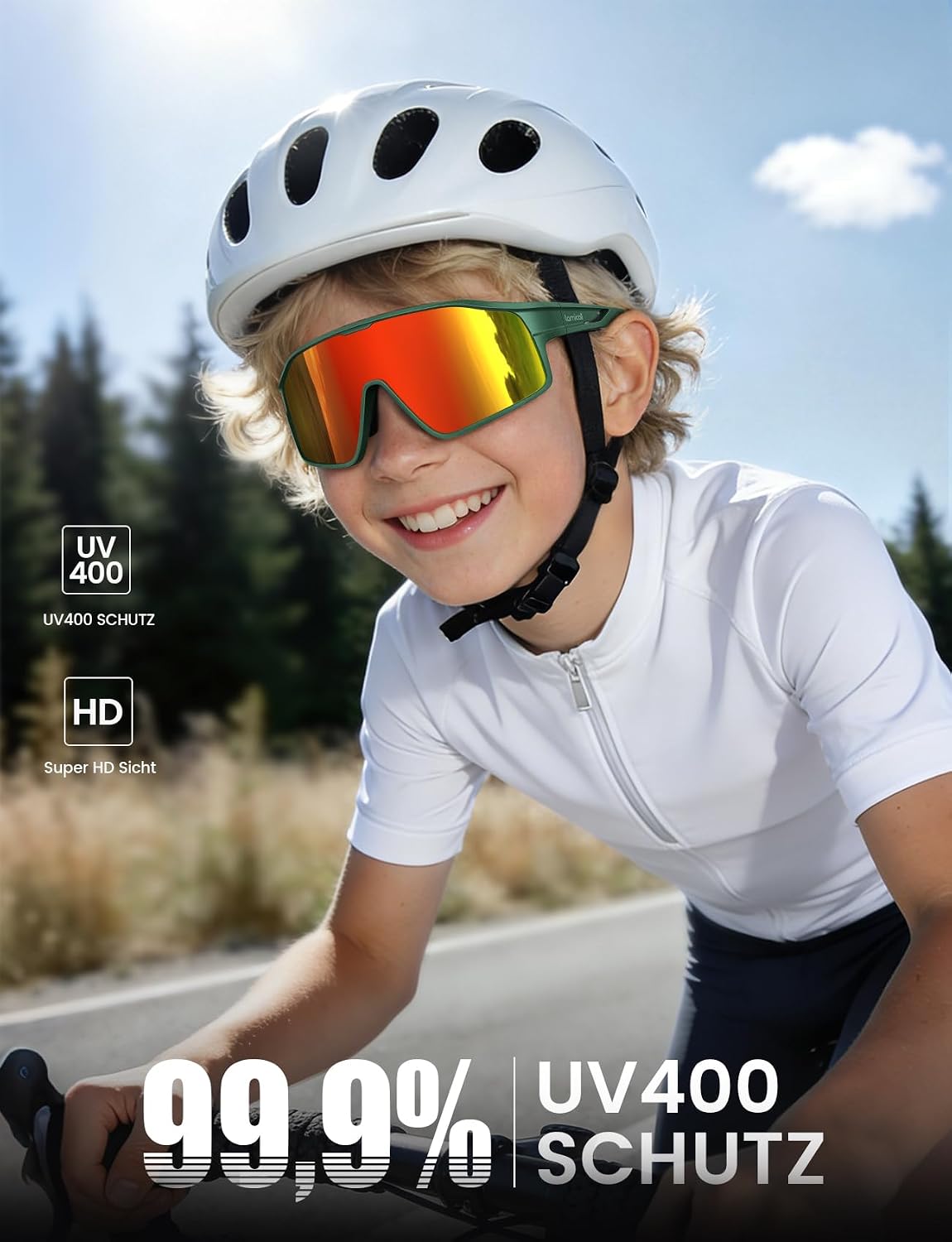 Detalle 2 de Lamicall Kinder-Fahrradbrille 22 g UV400
