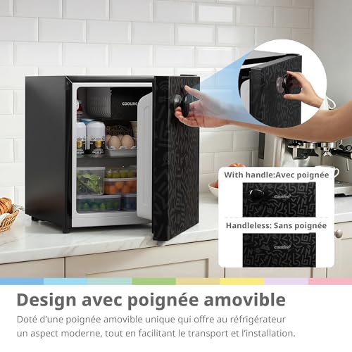 Detalle de COMFEE' RCD48BF2EUY(E) Mini Réfrigérateur noir 43 L avec Chiller Box