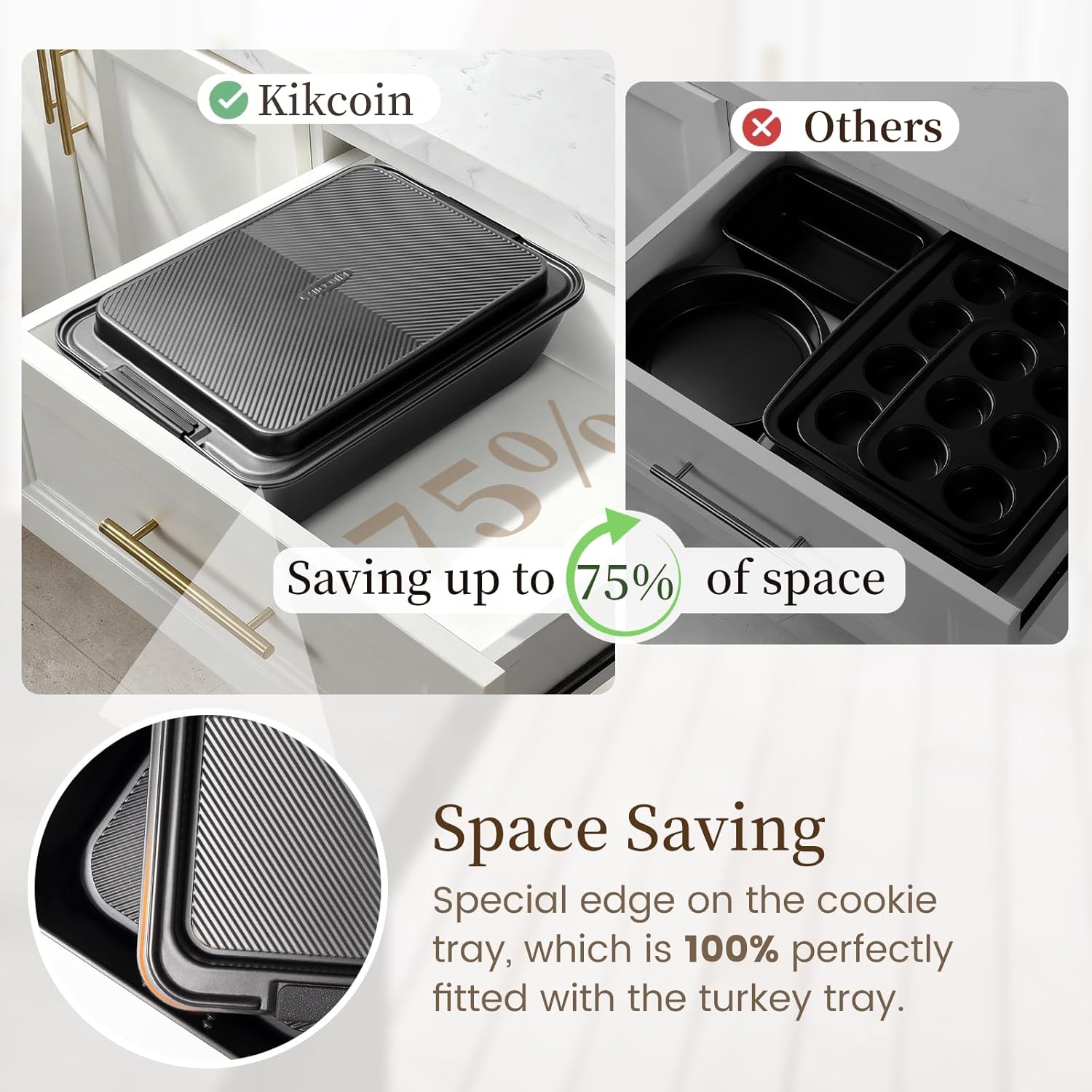 Thumbnail 2 de Kikcoin 25 PCS non-stick baking pans set