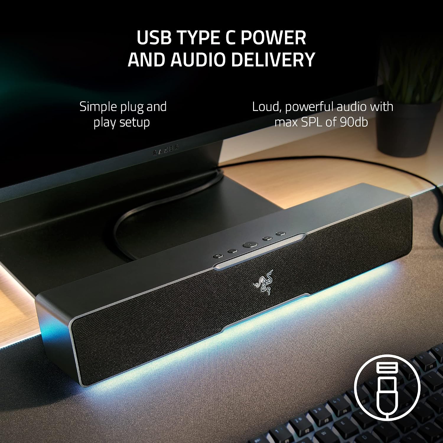 Detalle 2 de Razer Leviathan V2 X soundbar per PC 400 mm