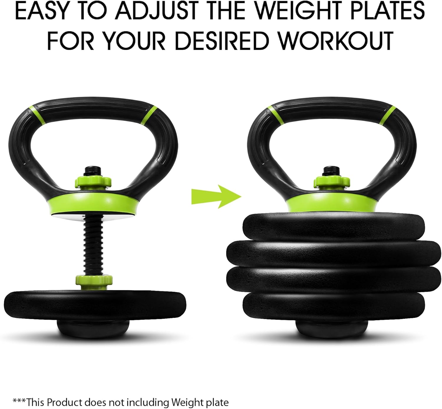 Detalle de Yes4All impugnatura regolabile per kettlebell: convertitore di piastre di peso