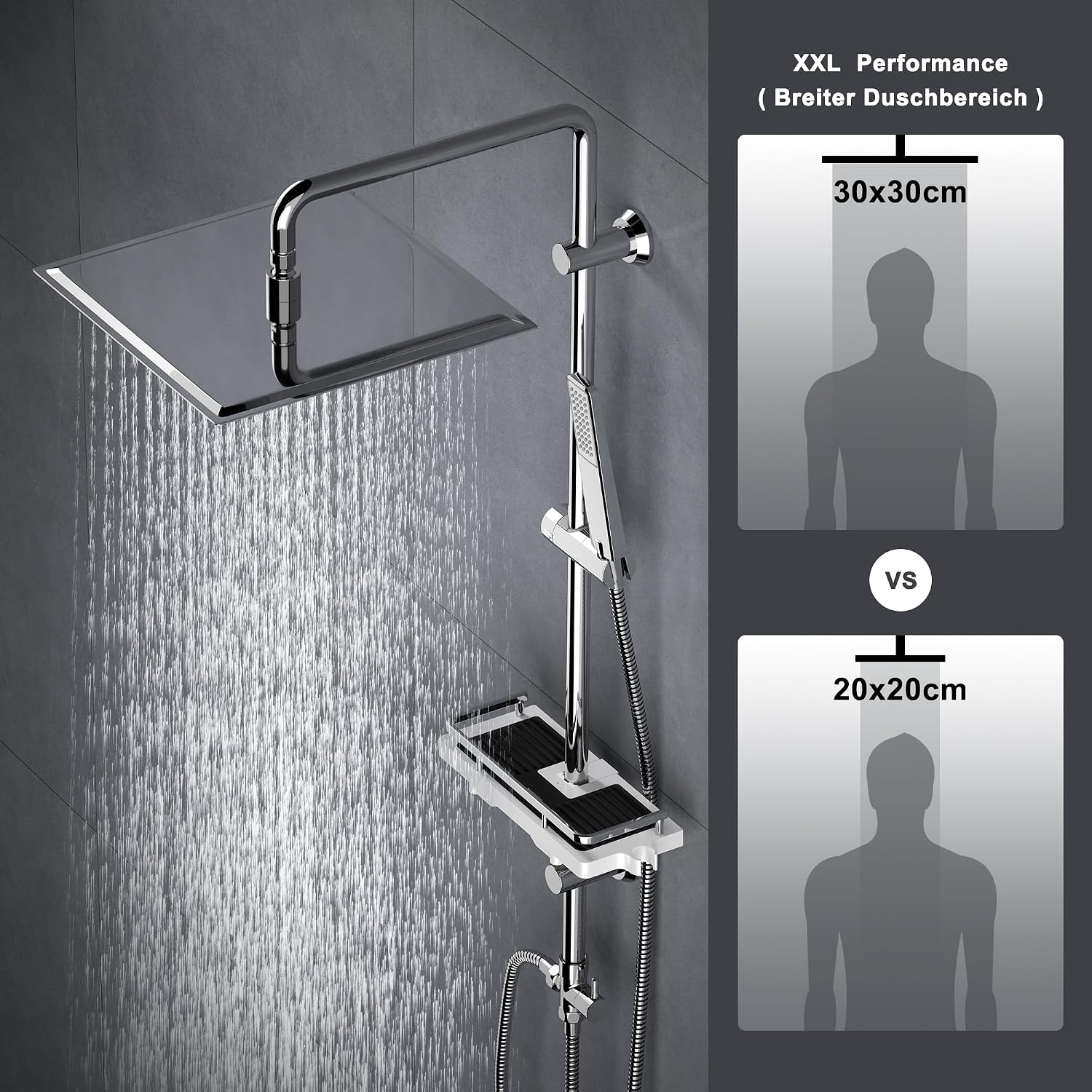 Detalle 2 de Görbach Regendusche Duschset 30×30 cm