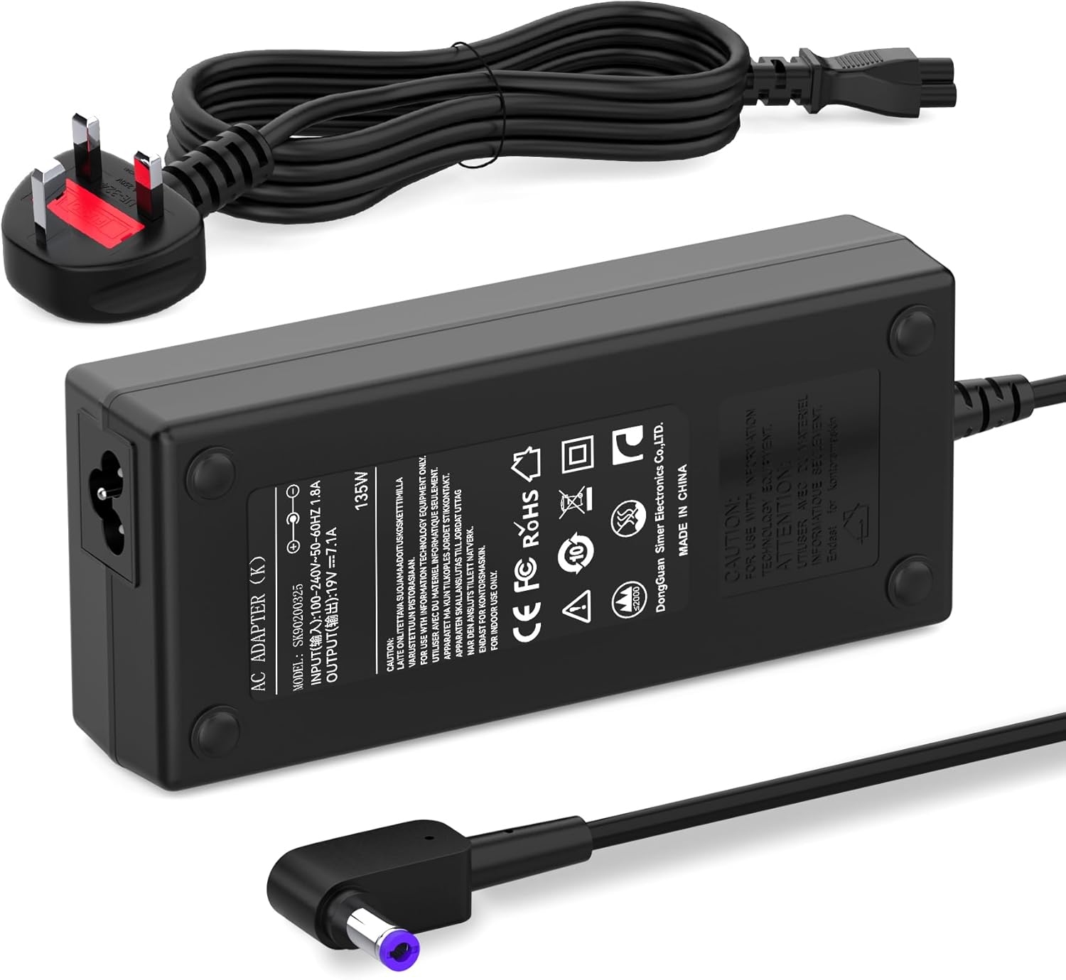 135W Laptop Charger for Acer Nitro series (5.5 x 1.7mm) with ADP-135KB power adapter