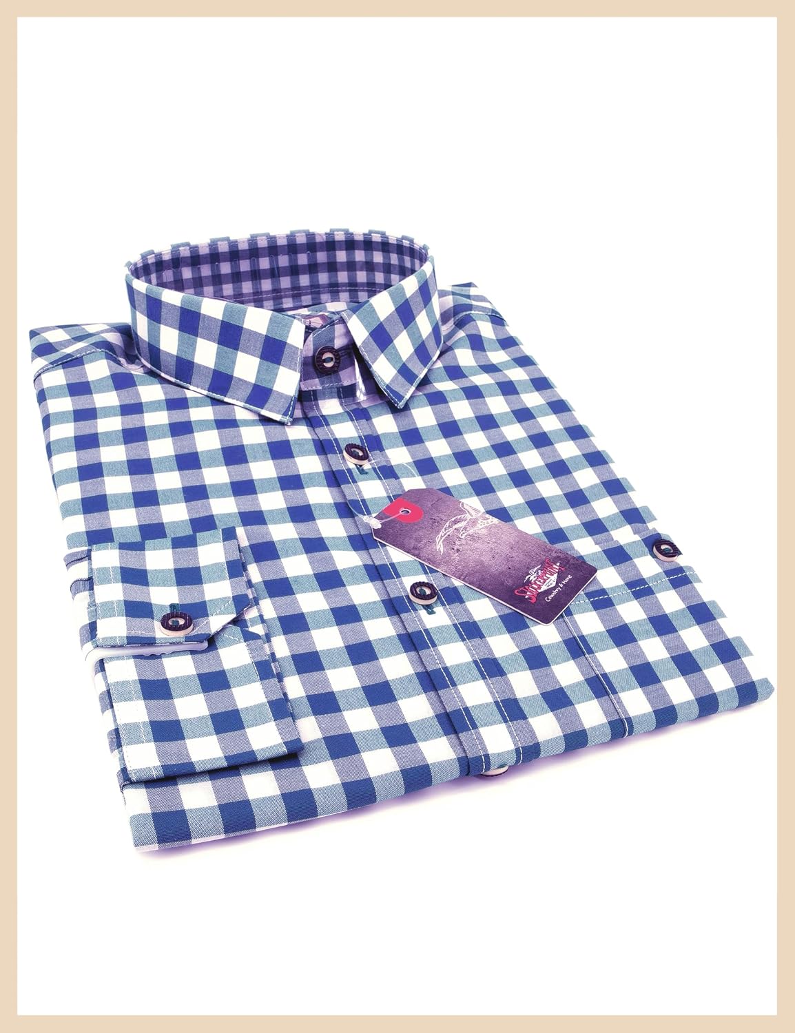 Detalle de Stockerpoint Trachtenhemd OC-Franzl kariert, Modern Fit