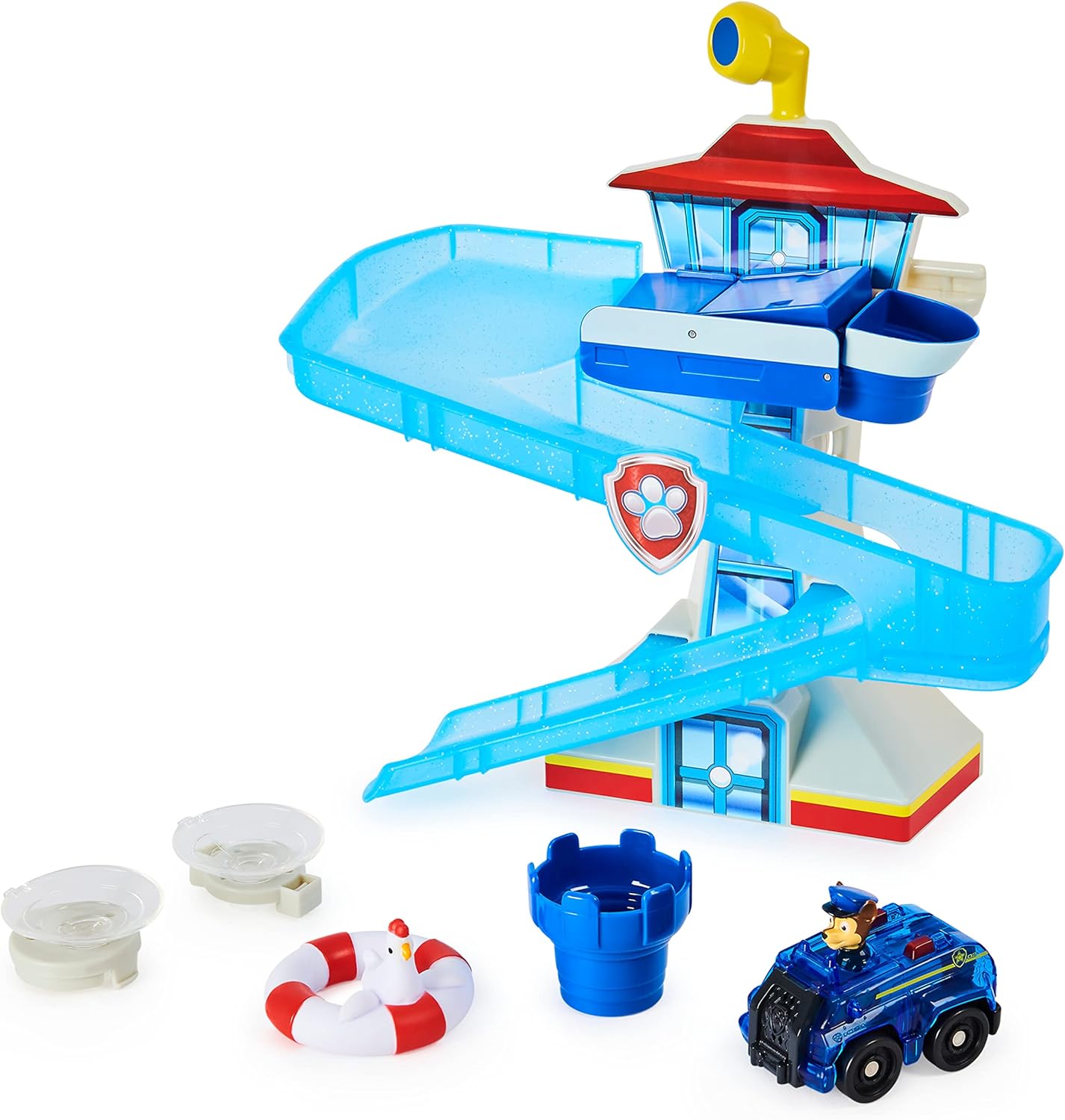Detalle 2 de PAW PATROL Adventure Bay Bath Playset with Light-up Chase Vehicle