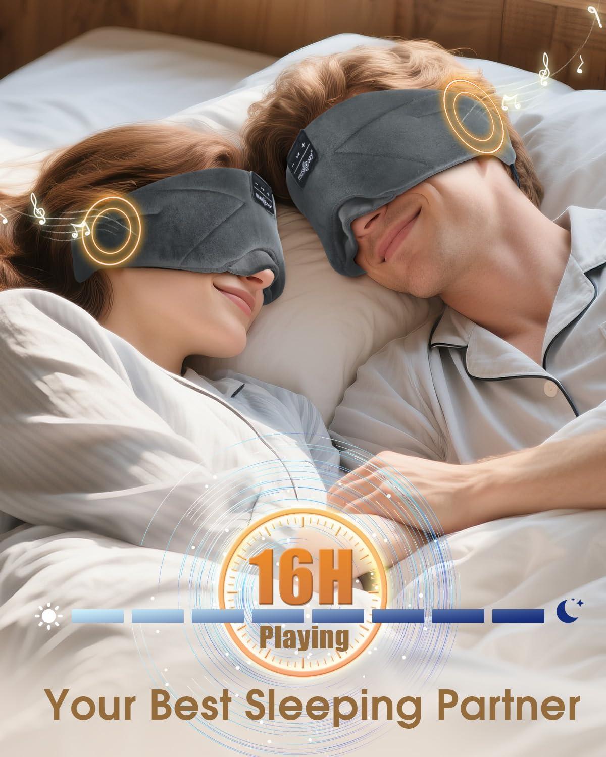 Thumbnail 3 de MUSICOZY Bluetooth Sleep Mask 16H Playback