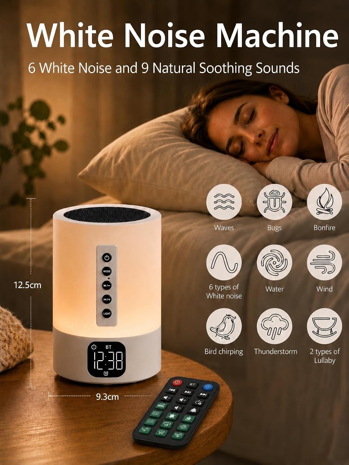Thumbnail 3 de Night Light Bluetooth Speaker Bedside Lamp