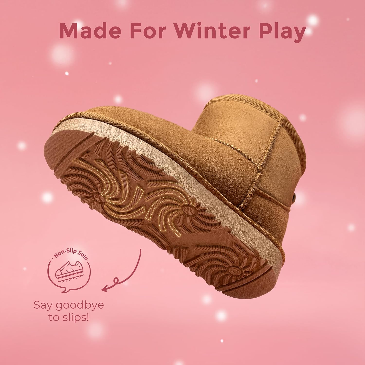Detalle de DREAM PAIRS Girls' Winter Boots with Faux Fur