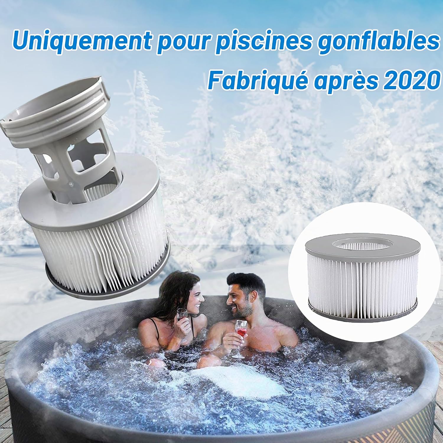 Detalle de KGC KGC88888 Spa Lite-filterpatronen voor MSpa, 6 stuks met 90 lamellen