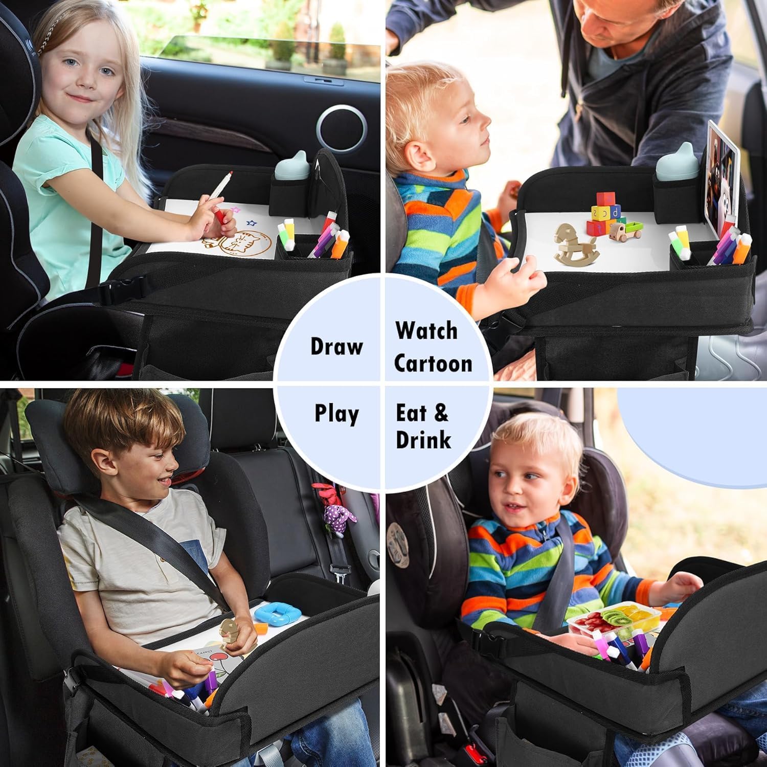 Thumbnail 4 de WENRENER Kids Travel Tray for Car Seats
