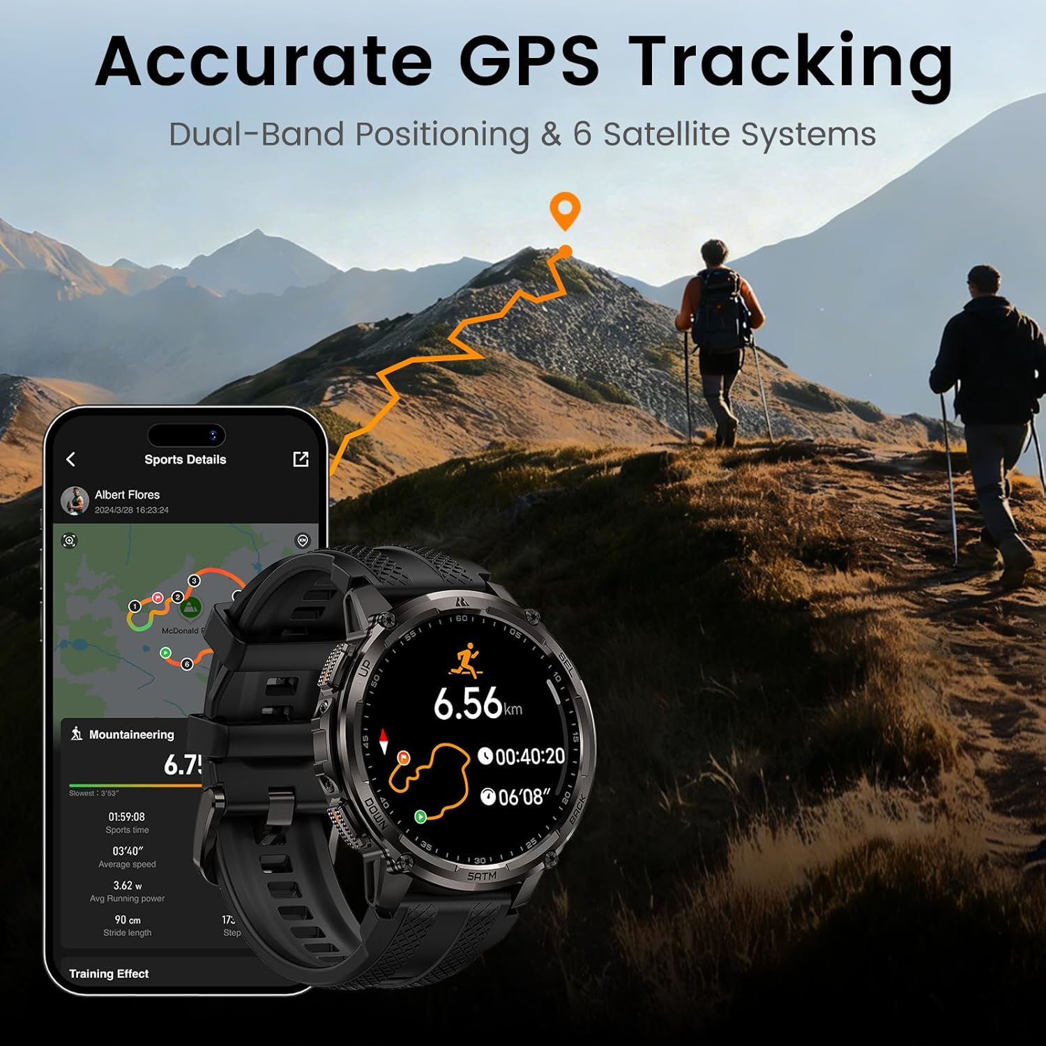 Thumbnail 2 de KOSPET TANK T4C GPS smartwatch, 1.5” AMOLED