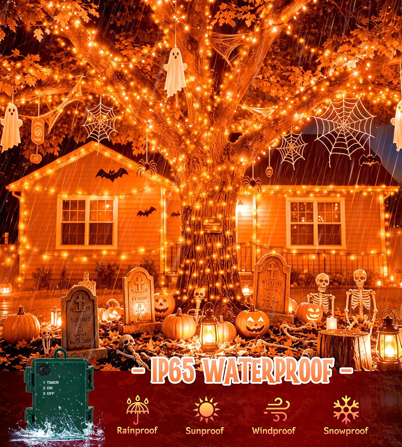 Detalle de Halloween Outdoor String Lights, 39 ft