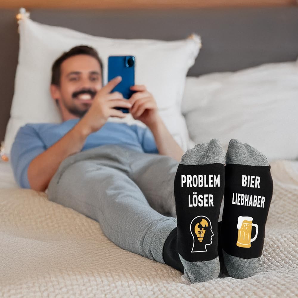 Thumbnail 1 de FLYWIND Lustige Socken – Vatertagsgeschenk für Papa, Opa und Herren, Einheitsgröße 43–46