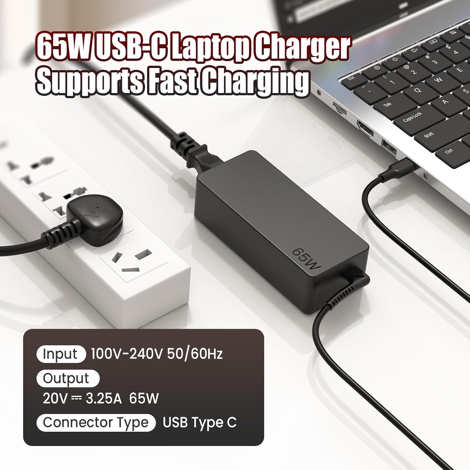 Detalle 2 de Lenovo 65W USB-C Laptop Charger