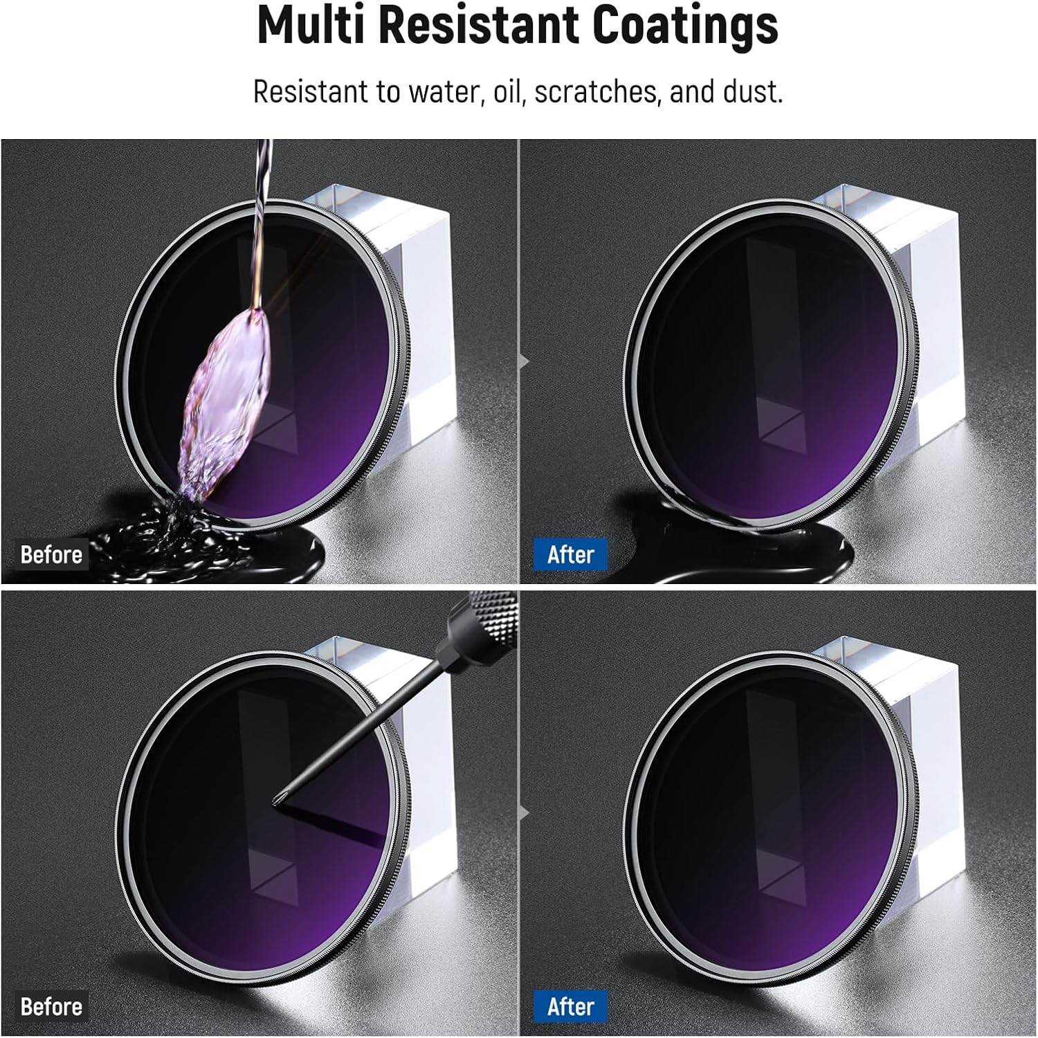 Thumbnail 5 de NEEWER 72mm Variabler ND Filter ND2-400 (1–9 Stop) mit Reinigungssets – Flexible Belichtungssteuerung für 72mm Objektive