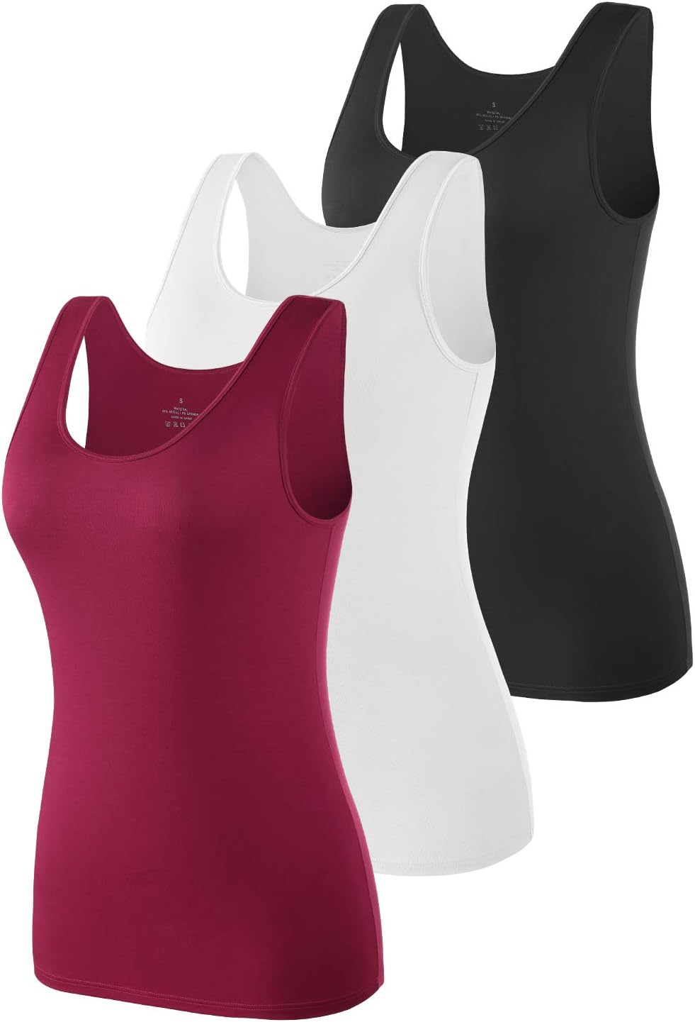 Thumbnail 6 de Vislivin Womens Supersoft Vest Tops Stretch Casual Tank Tops 3-4 Pack