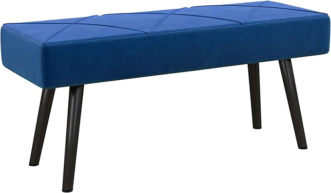 Detalle de HOMCOM Taburete Pie de Cama Acolchado + Pies de Acero