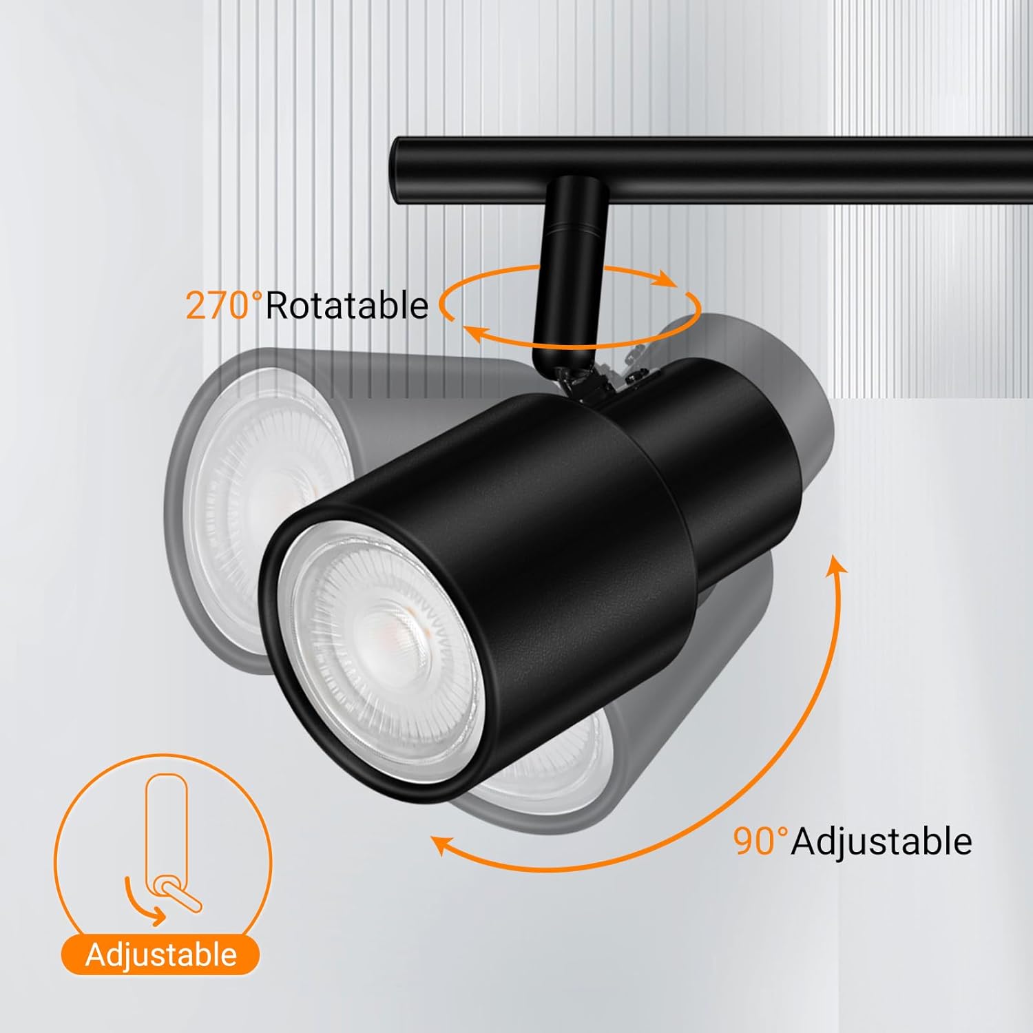 Detalle 2 de BoostArea LED 4-Light Track Lighting Kit for Rooms
