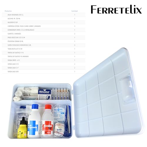 Detalle 2 de Ferretelix® Botiquín de pared con dotación y artículos 🩹
