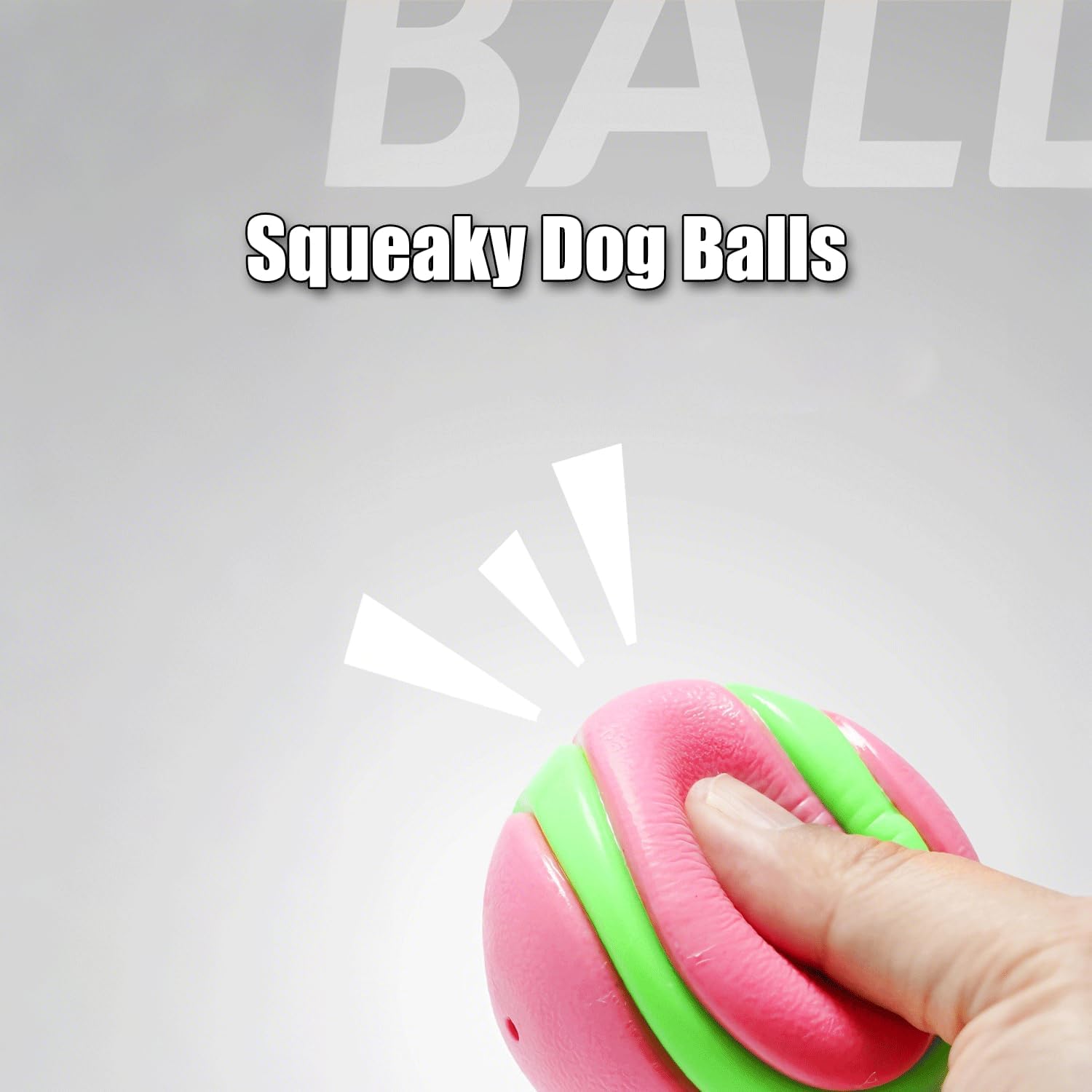 Detalle de Speedy Panther Speedy Panther 6 Pack Indestructible Dog Balls (Squeaky Rubber Chew Toys)