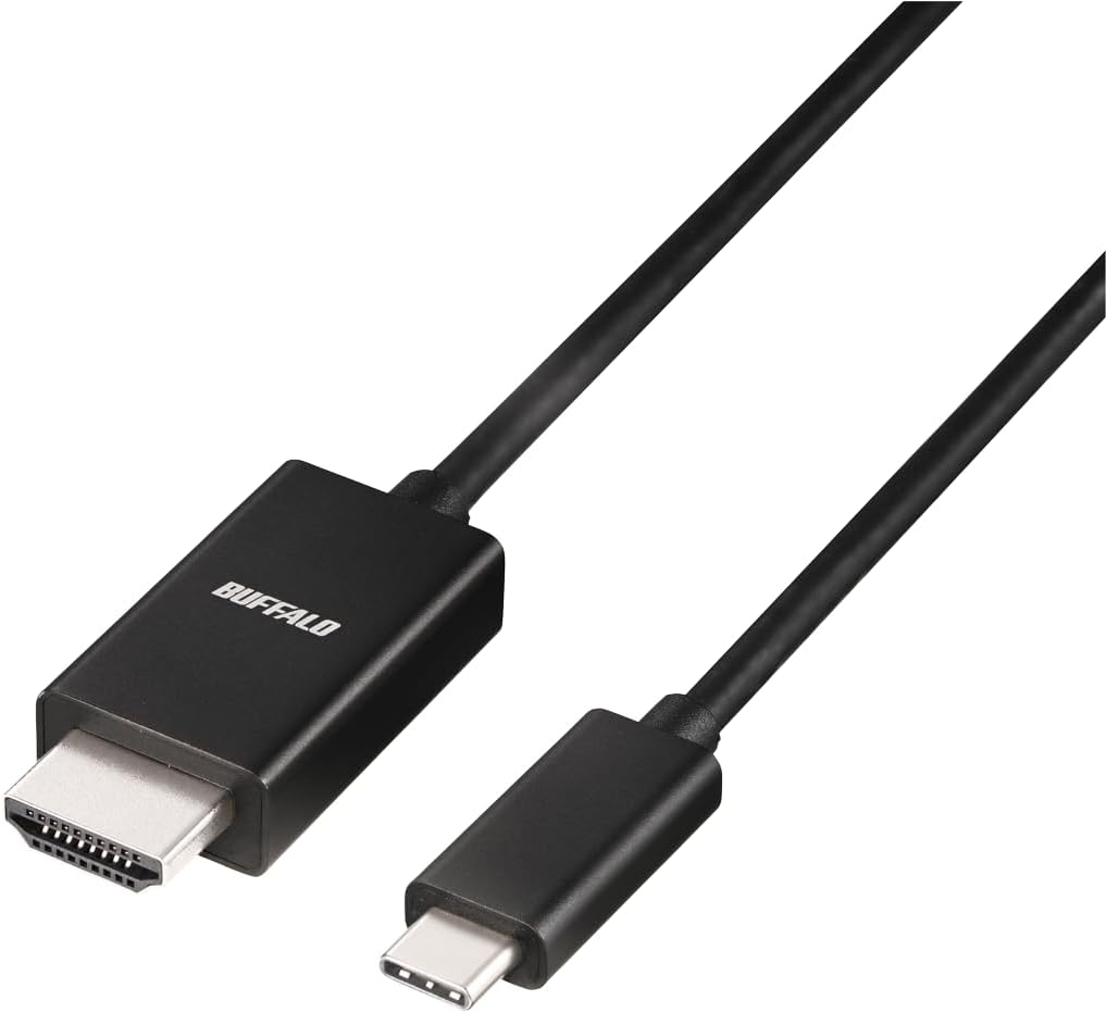 Detalle de バッファロー BSCHD20BK/N USB Type-C - HDMI変換ケーブル 2m・4K 60Hz対応