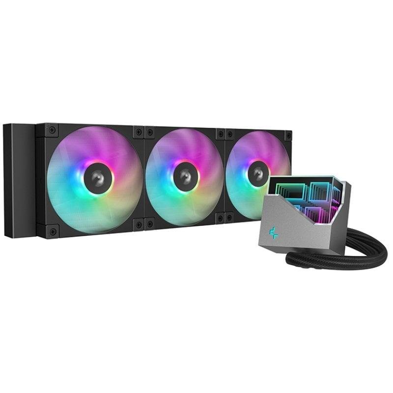 Detalle de Deepcool LT360 ARGB: Kit de Refrigeración Líquida 360mm Negro (ARGB) para PC