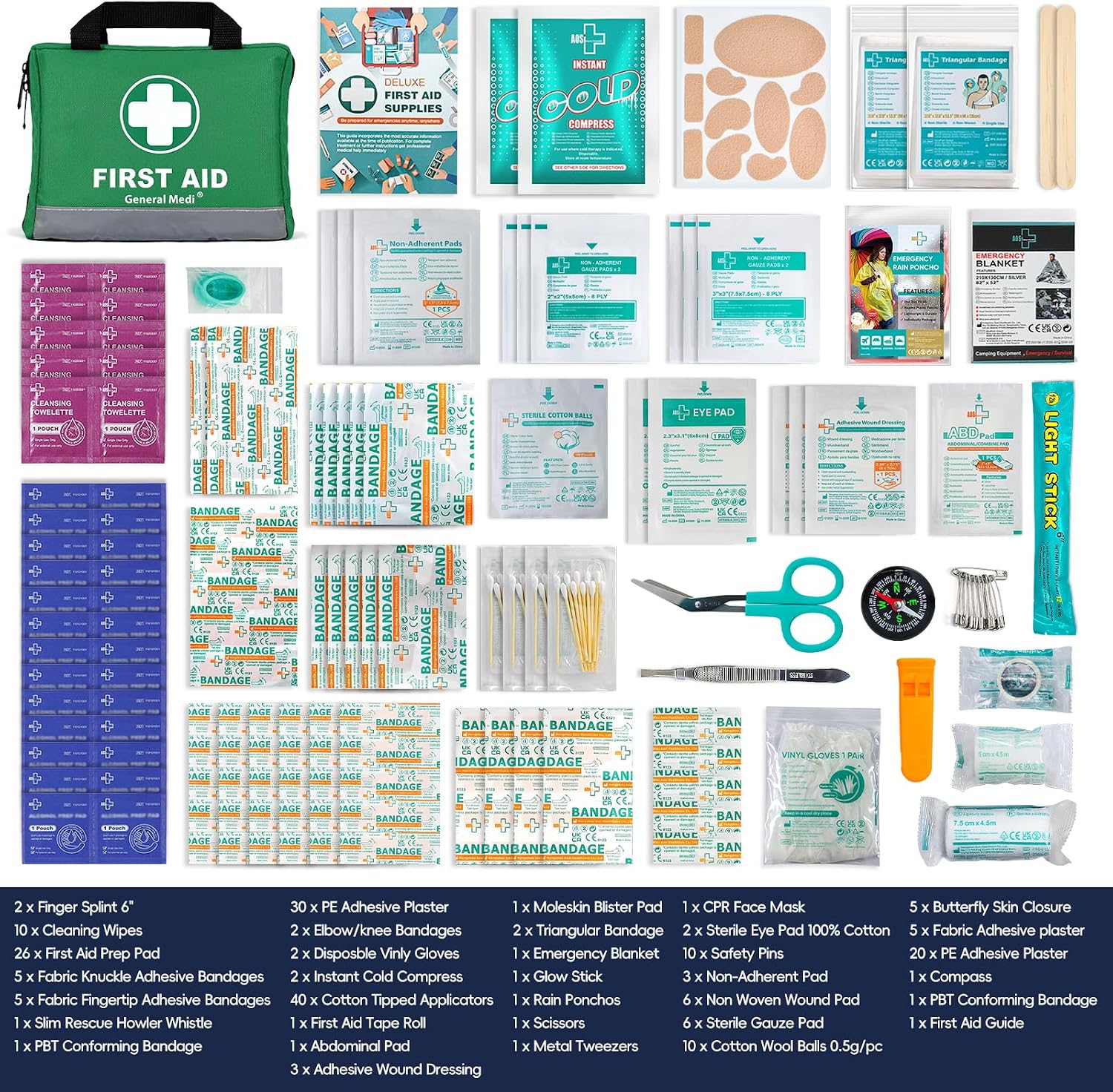 Detalle de General Medi 210-Piece First Aid Kit 🩹