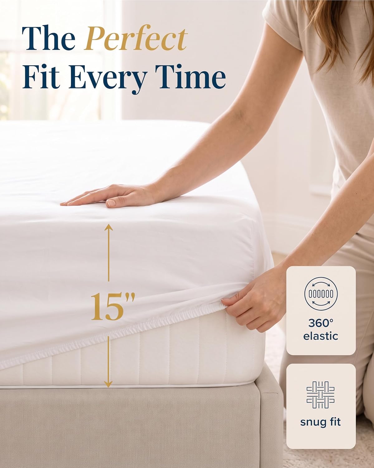 Detalle 2 de Lane Linen Cotton Queen Sheet Set, 450 Thread Count