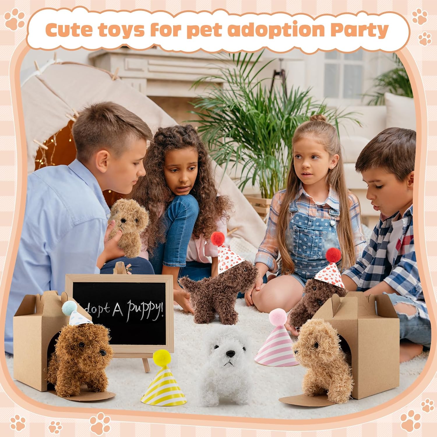 Thumbnail 6 de Rigibright 56Pcs Adopt A Puppy Party Favors Mini Plush Set