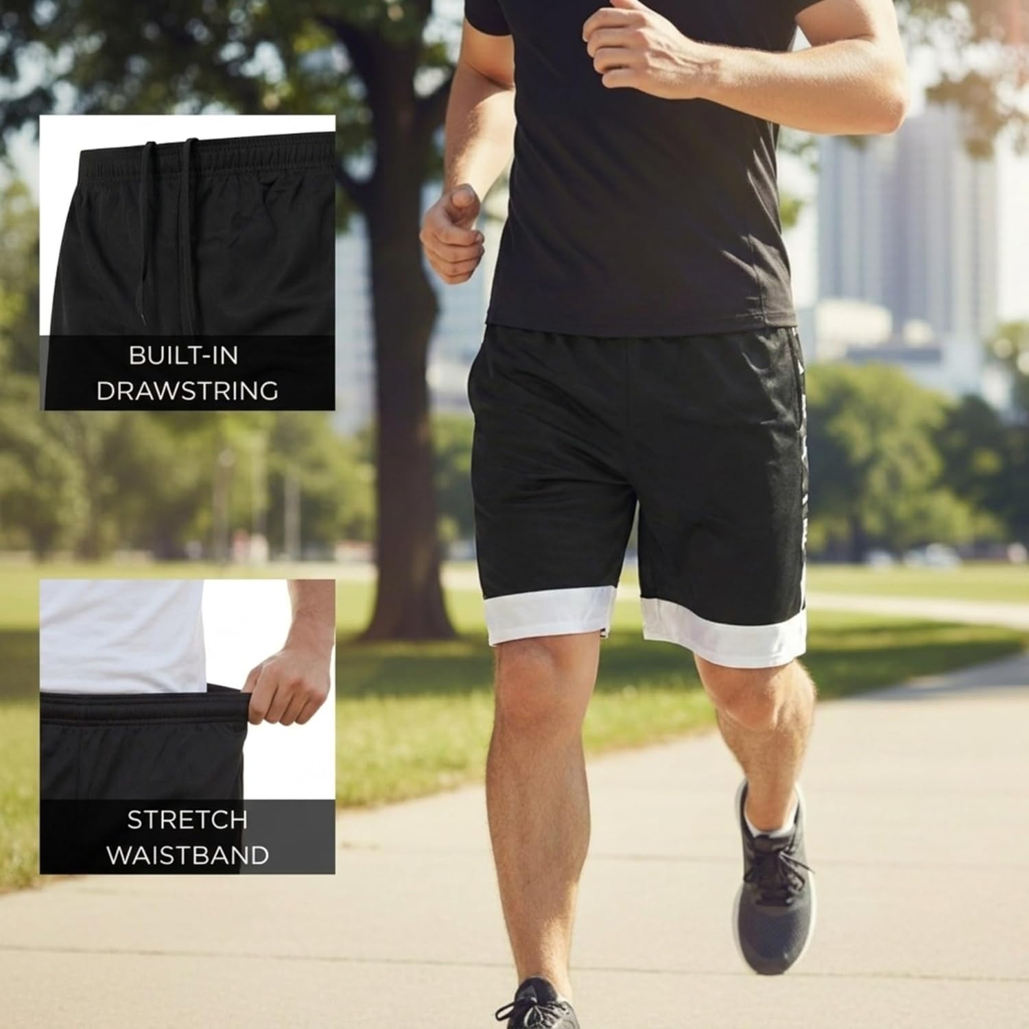 Thumbnail 5 de Ultra Performance 5 Pack Mens Shorts: All-In-One Athletic Gym Shorts Set