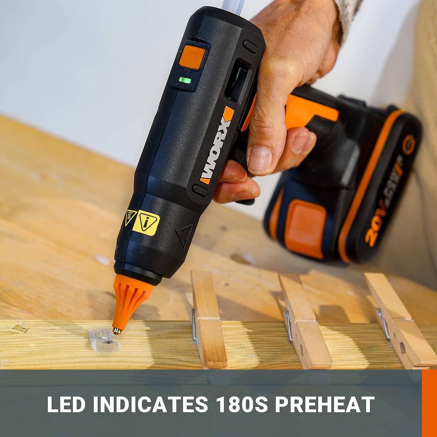 Thumbnail 4 de WORX 18V Cordless Hot Glue Gun WX045.9 (20V MAX), 60W, up to 200°C