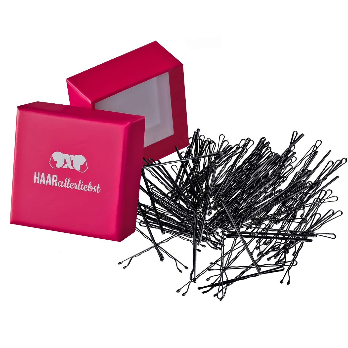 Detalle 2 de HAARallerliebst Premium Bobby Pins Haarklammern – 48 Pastellfarbene 5 cm mit Box