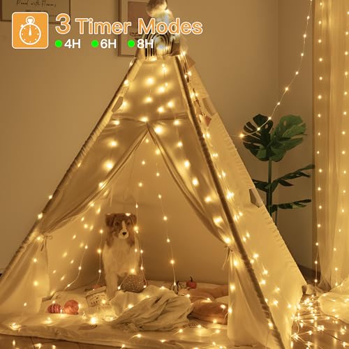 Detalle de Ollny Camping String Lights 10M 100 LEDs, 2 in 1 Rechargeable Fairy Light