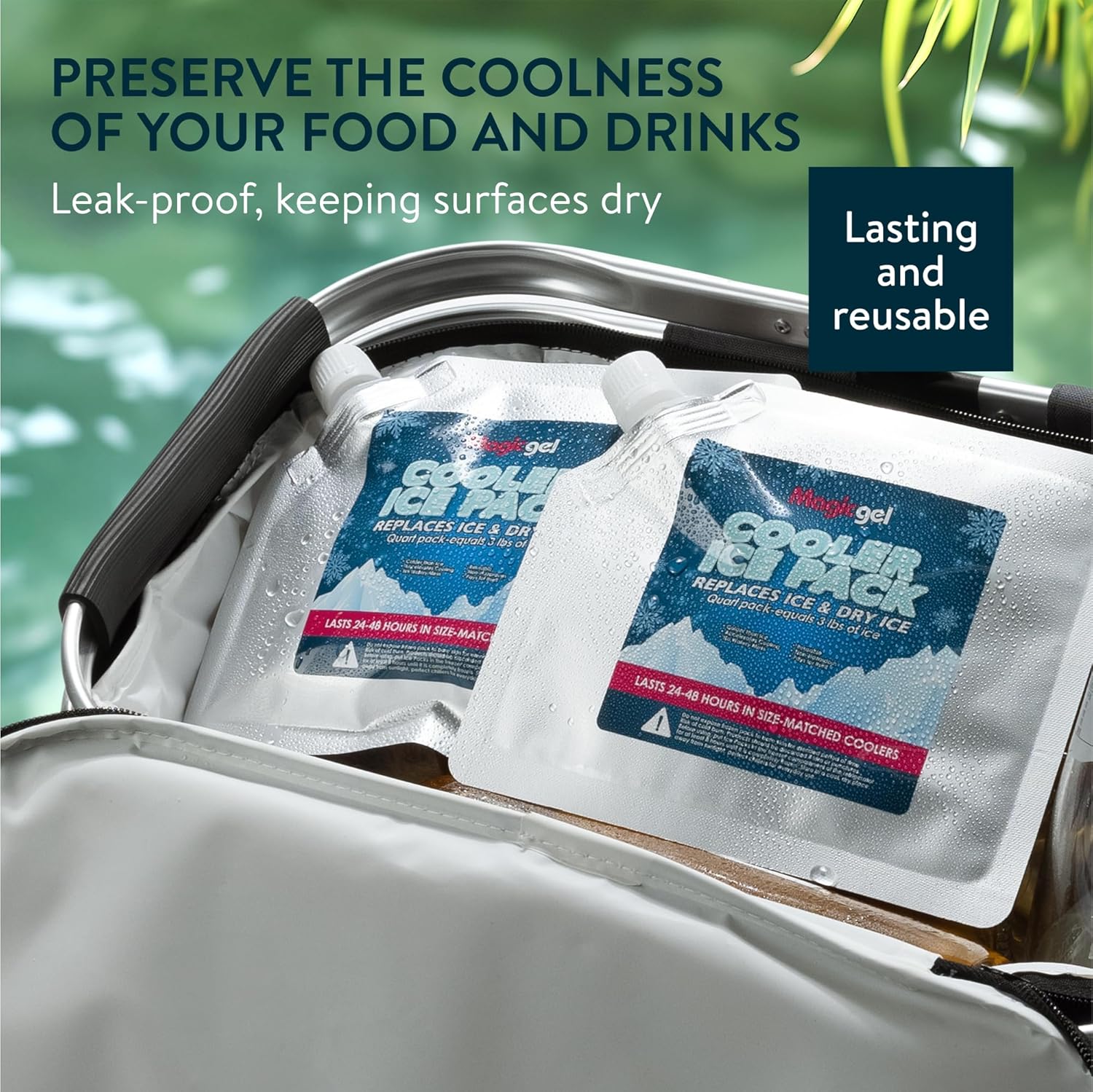 Thumbnail 1 de Magic Gel Freezer Blocks (set of 5) reusable ice packs for cool bags and lunch boxes