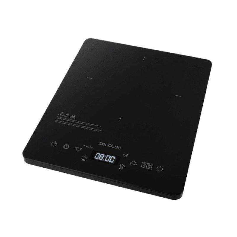 Detalle de Cecotec Full Crystal Onyx 2000W: placa de inducción portátil, control táctil y 4 programas