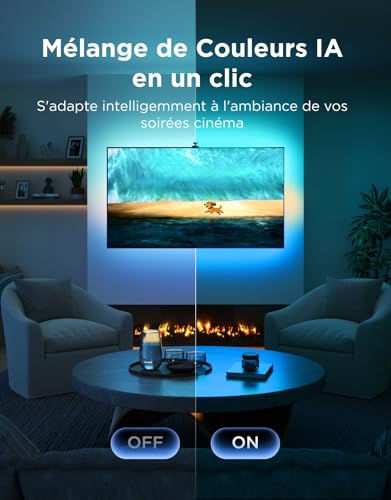 Detalle 2 de Govee Rétroéclairage TV LED 3 RGBWIC avec Double Caméra – 3,6 m
