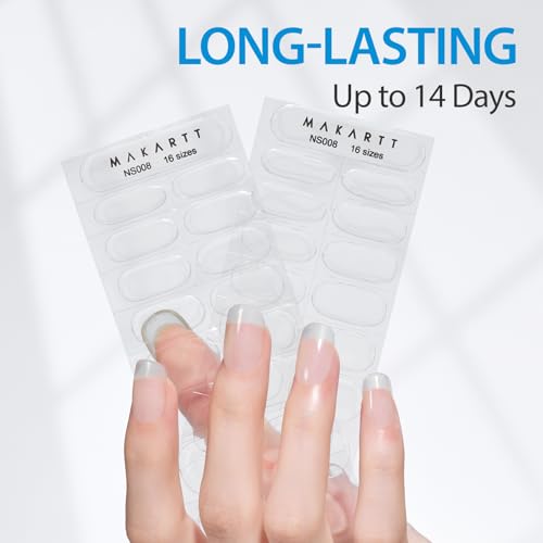 Thumbnail 2 de Makartt Gel Nail Wraps – 32pcs, 16 Sizes, Long-Lasting Gel Nail Stickers (Clear)