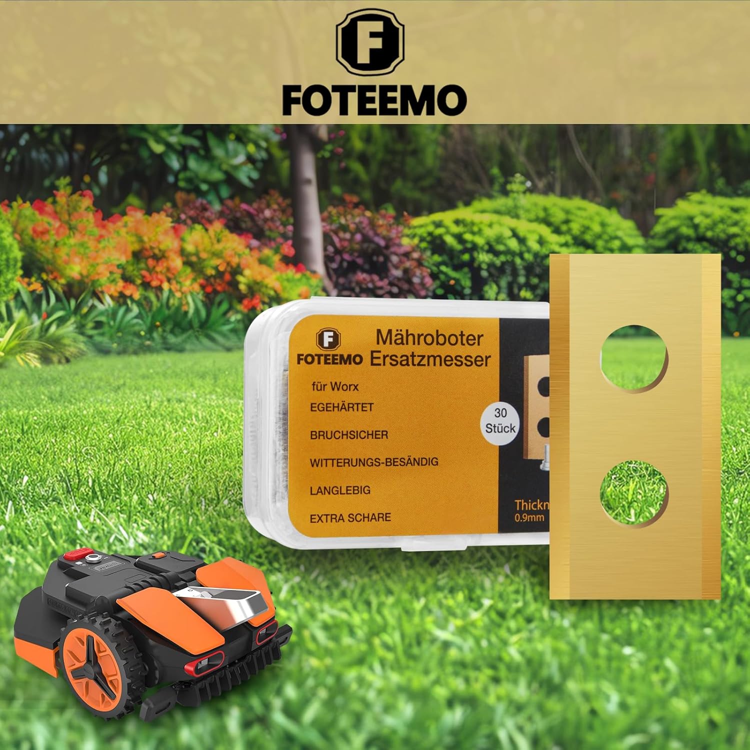 Thumbnail 6 de Mähroboter Klingen (30 Stück) kompatibel mit Worx Landroid – Titancarbid Ersatzmesser