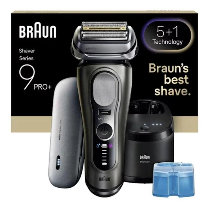Detalle de Braun Series 9 Pro+ 9675cc Wet & Dry con PowerCase y Centro de Limpieza